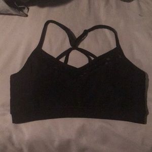Sports bra with lace detail